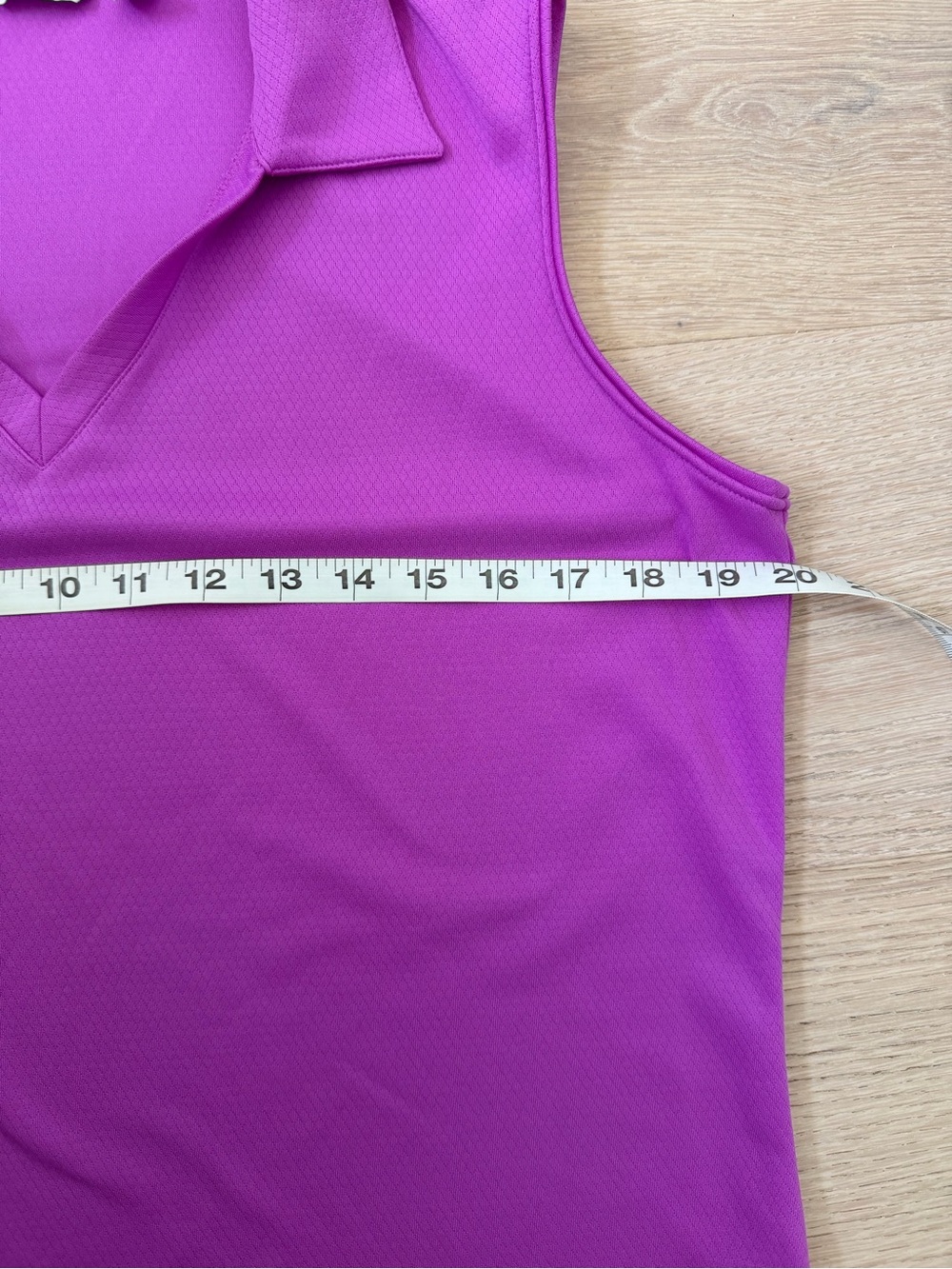 Lady Hagen Sleeveless V-Neck Polo Tank - Fuchsia - Bx2 - Picture 4 of 6